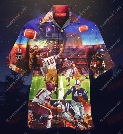 American Football Short Short Sleeve Shirt Hobbies Short Sleeve Hawaiian Crazy Shirts Funny Hawaiian Shirts, Christmas Gift