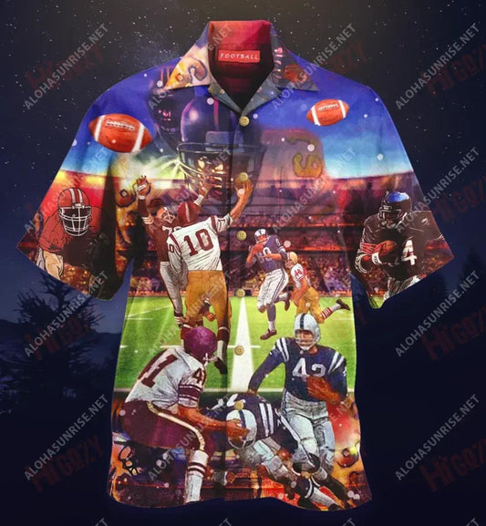 American Football Short Short Sleeve Shirt Hobbies Short Sleeve Hawaiian Crazy Shirts Funny Hawaiian Shirts, Christmas Gift