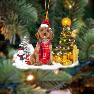 Ornament- Cockapoo Christmas Ornament Dog Ornament, Car Ornament, Christmas Ornament