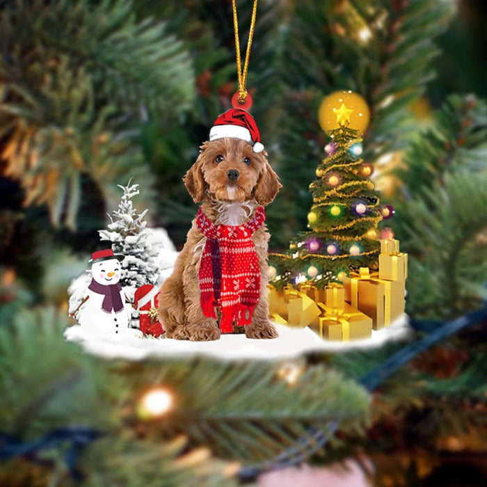 Ornament- Cockapoo Christmas Ornament Dog Ornament, Car Ornament, Christmas Ornament