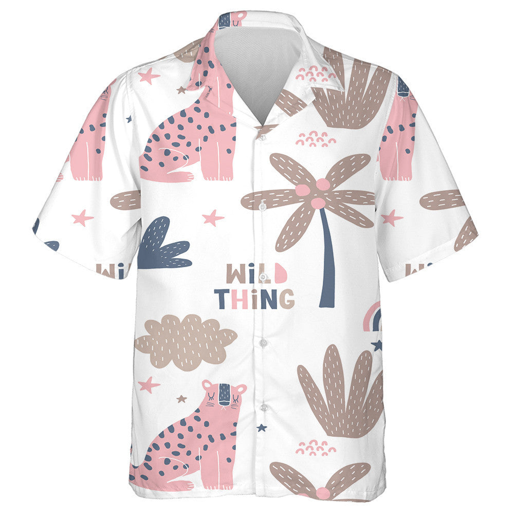 Modern Cartoon Leopard Wild Thing Safari Party Hawaiian Shirt, Hawaiian Shirt Gift, Christmas Gift