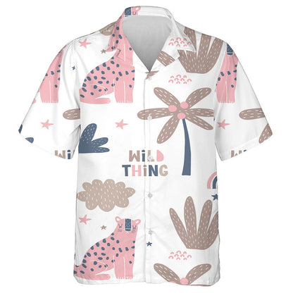Modern Cartoon Leopard Wild Thing Safari Party Hawaiian Shirt, Hawaiian Shirt Gift, Christmas Gift