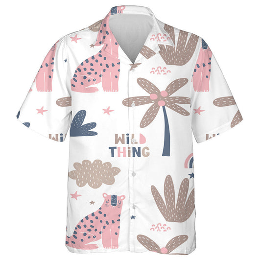 Modern Cartoon Leopard Wild Thing Safari Party Hawaiian Shirt, Hawaiian Shirt Gift, Christmas Gift