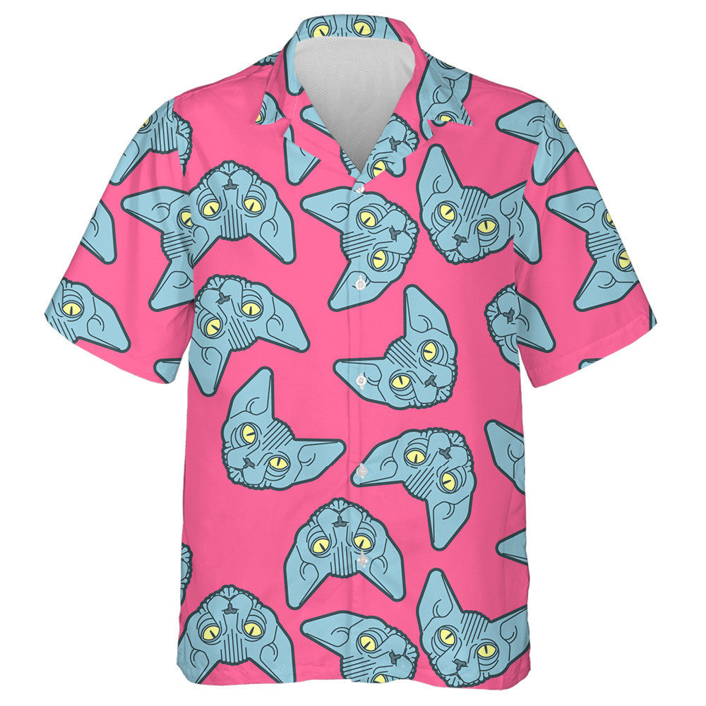 Fantasy Face Of Sphynx Cat With Gold Eyes Hawaiian Shirt, Hawaiian Shirt Gift, Christmas Gift