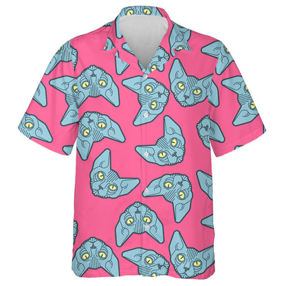 Fantasy Face Of Sphynx Cat With Gold Eyes Hawaiian Shirt, Hawaiian Shirt Gift, Christmas Gift