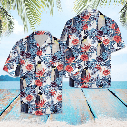 Penguin Hawaiian Shirt, Hawaiian Shirt Gift, Christmas Gift