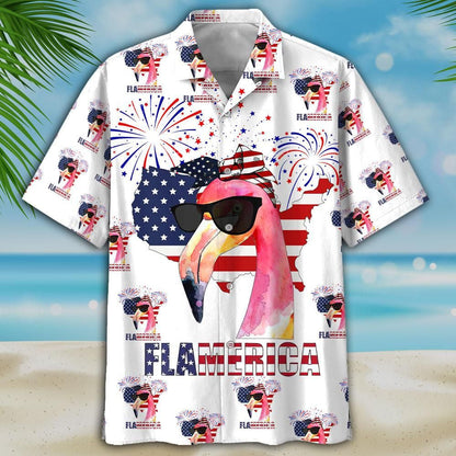 Sunglasses Flamingo Ornamental Design Hawaiian Shirt,Hawaiian Shirt Gift, Christmas Gift