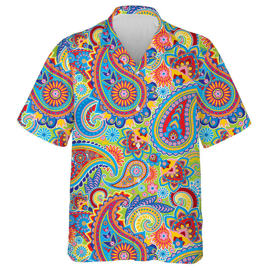 Tradition Asean Paisley Design With Colorful Flowers And Leaves Hawaiian Shirt, Hawaiian Shirt Gift, Christmas Gift