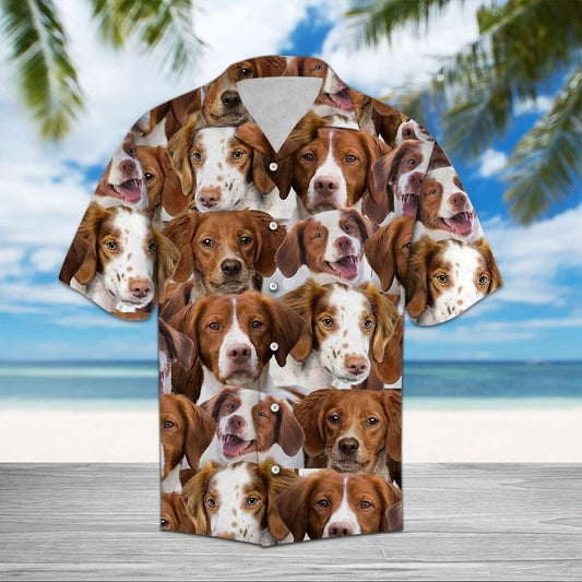 Brittany Dog Always Beside You Hawaiian Shirt, Hawaiian For Gift