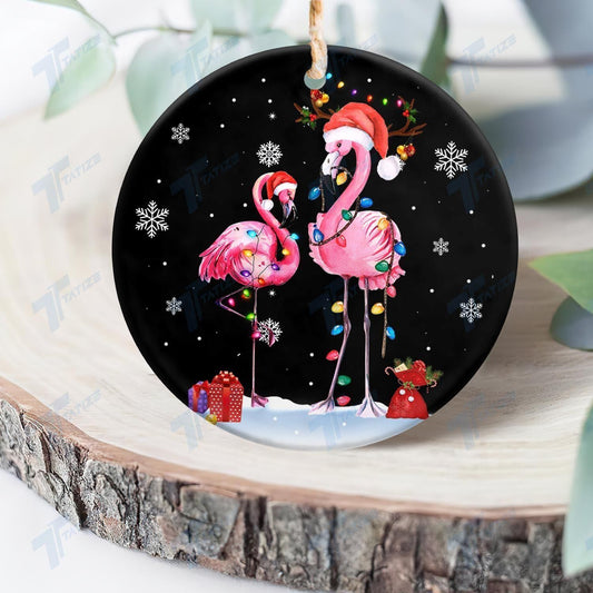 Christmas Flamingo Ornament, Christmas Gift, Christmas Decoration