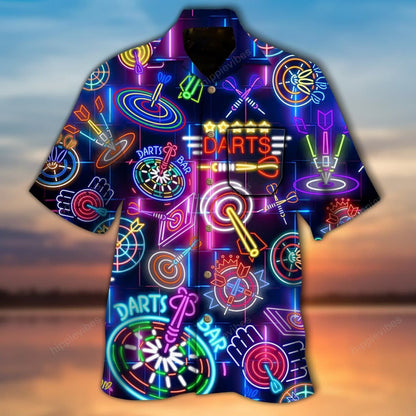 Born To Play Darts Shoot To Thrill Design Hawaiian Shirt, Hawaiian Shirt Gift, Christmas Gift