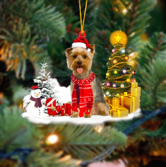 Cairn Terrier Christmas Ornament, Happy Christmas Ornament, Christmas Gift, Christmas Decoration