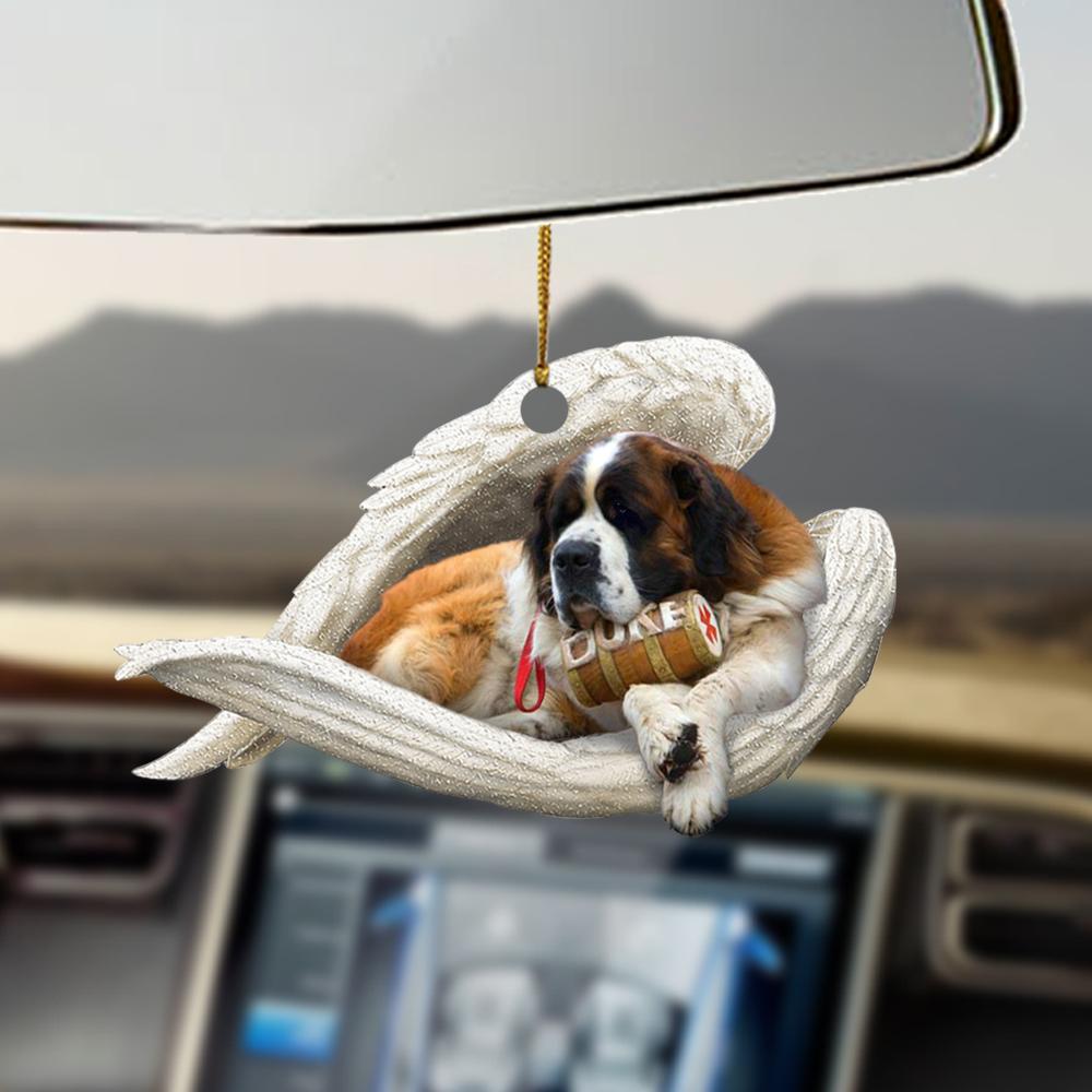 St Bernard Sleeping Angel St Bernard Lovers Dog Lovers Ornament, Christmas Gift,Christmas Decoration