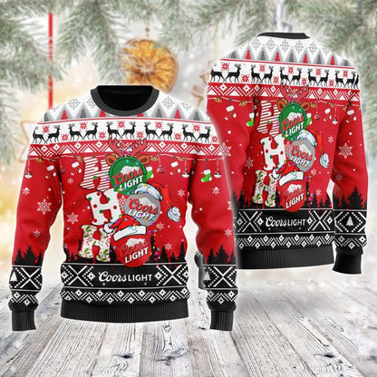 Coors Light Ho Ho Ho Christmas Ugly Sweater, Christmas Ugly Sweater,Christmas Gift,Gift Christmas 2022
