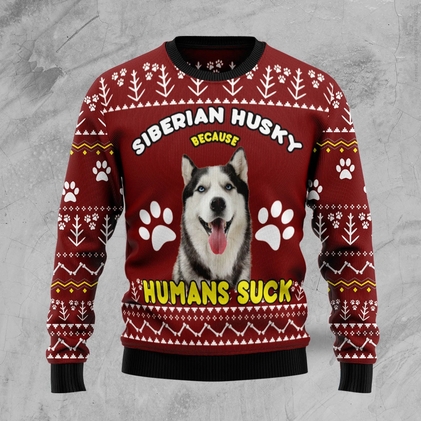 Siberian Husky Because Humans Suck Ugly Christmas Sweater, Christmas Gift,Gift Christmas 2024