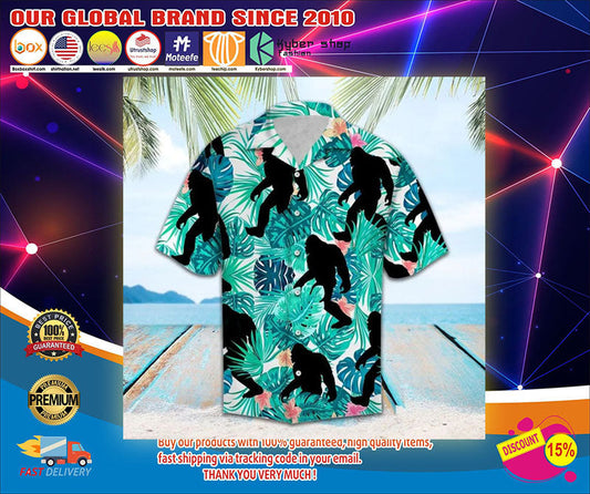 Bigfoot Hawaiian Shirt,Hawaiian Shirt Gift, Christmas Gift