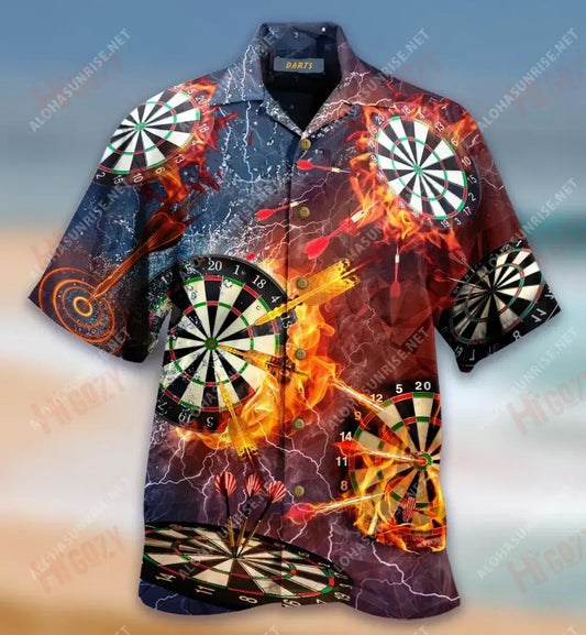 Born To Play Darts Forced To Work Hawaiian Shirt Vacation Short Sleeve Best Hawaiian Shirts Funny Hawaiian Shirts, Hawaiian Shirt Gift, Christmas Gift
