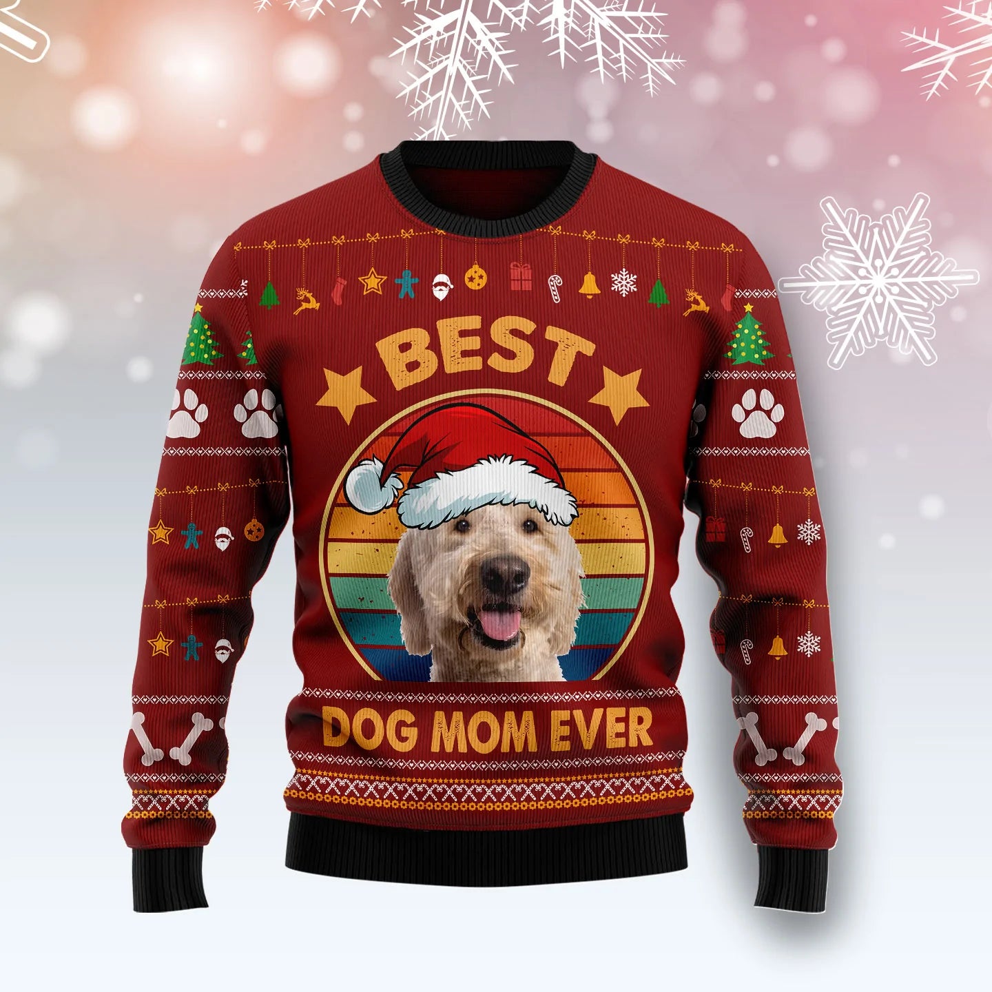 Goldendoodle Best Dog Mom Ever Ugly Christmas Sweater,Christmas Ugly Sweater,Christmas Gift,Gift Christmas 2024
