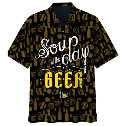 Beer Party Funny Elements Dark Theme Hawaiian Shirt, Hawaiian Shirt Gift, Christmas Gift