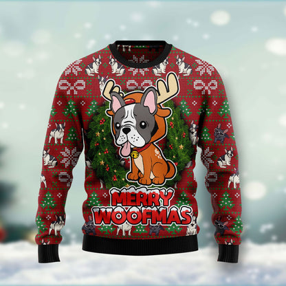 Bulldog Reindeer Ugly Christmas Sweater, Christmas Ugly Sweater,Christmas Gift,Gift Christmas 2022