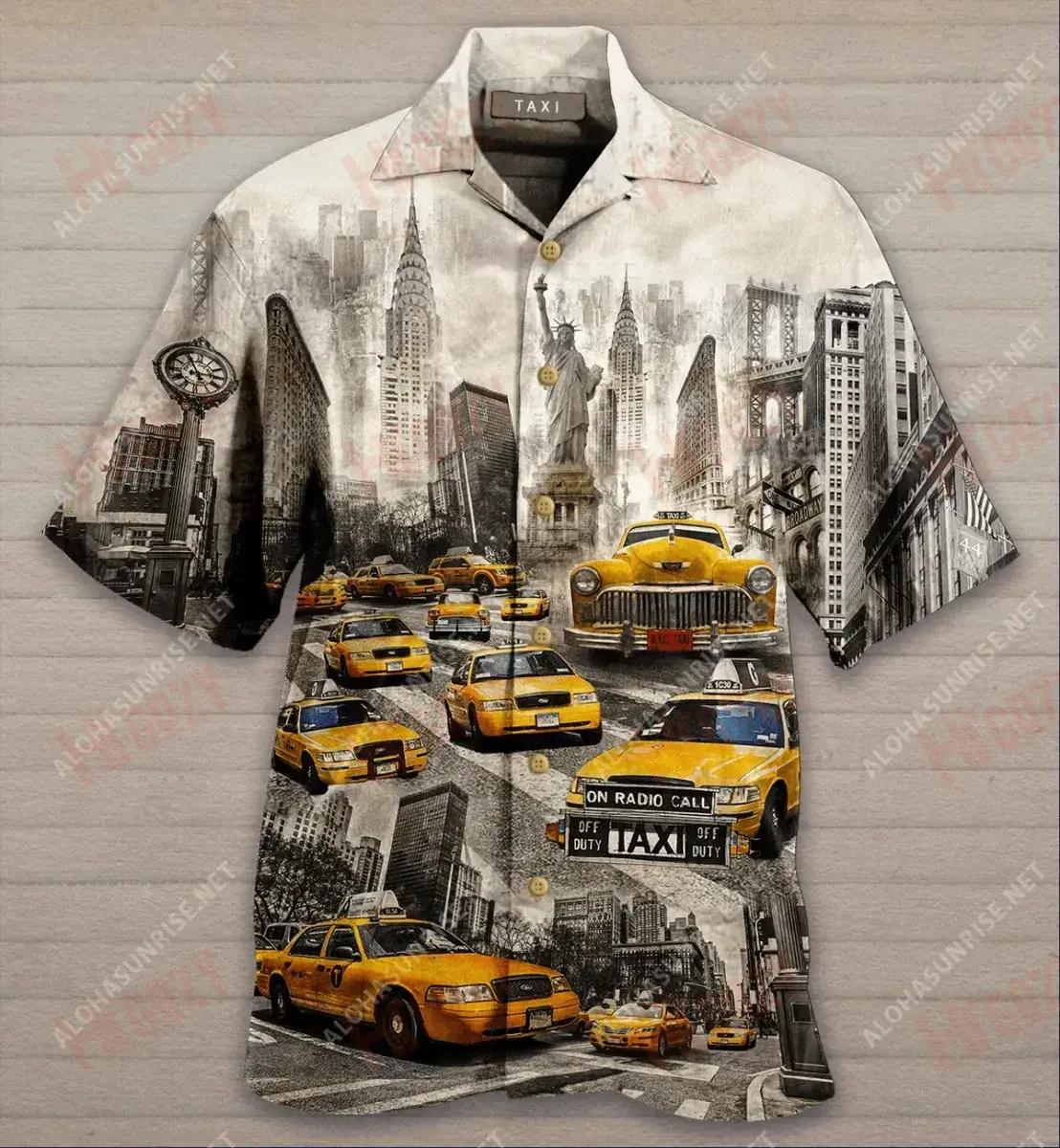 Anywhere Anytime Anyplace Taxicab Short Short Sleeve Shirt Summer Hawaiian T Shirts Tactical Hawaiian Shirt Hawaiian Shirts For Men, Hawaiian Shirt Gift, Christmas Gift