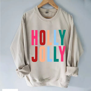 Holly Jolly Sweatshirt, Christmas Sweatshirt, Christmas Shirt, Christmas Sweatshirt Cute, Christmas Winter Sweatshirt