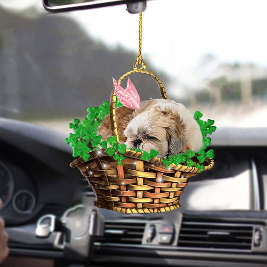 Shih tzu Sleeping Lucky Fairy Two Sided Ornament, Ornament Gifts For Her Him, Christmas Decoration