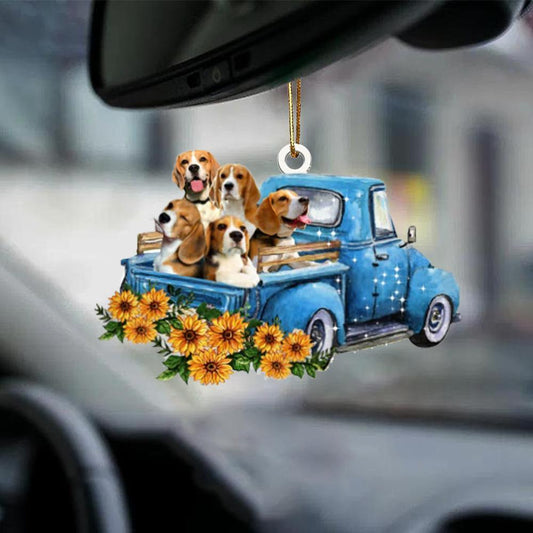 Beagle-Take The Trip Classic- Two Sided Christmas Plastic Hanging Ornament, Christmas Ornament Gift, Christmas Gift, Christmas Decoration