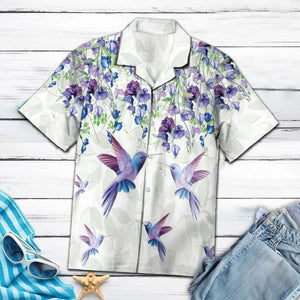 Wonderful Hummingbird Sucking Orchid Flowers Hawaiian Shirt, Hwaiian For Gift