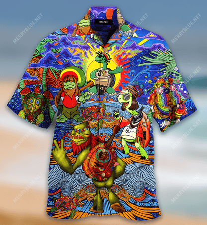 Don'T Worry Be Hippie Hawaiian Aloha Shirt Hawaiian Shorts Beach Short Sleeve, Hawaiian Shirt Gift, Christmas Gift
