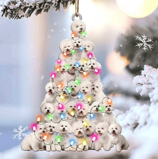 Bichon Frise Christmas Ornament, Christmas Ornament Gift, Christmas Gift, Christmas Decoration