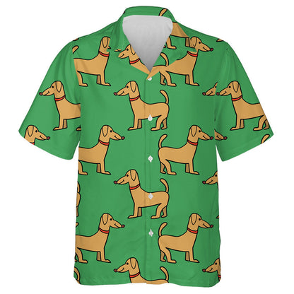 Cartoon Doodle Linear Dog Pet Animals Background Hawaiian Shirt, Hawaiian Shirt Gift, Christmas Gift