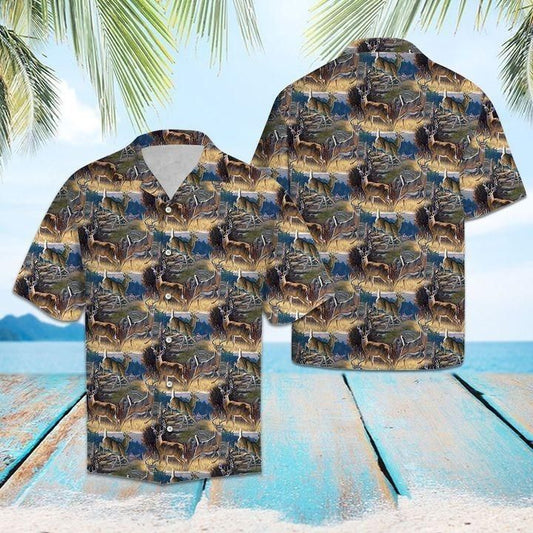 Buy Deer Hunting Hawaiian Shirt-Hawaiian Shirt Gift, Christmas Gift