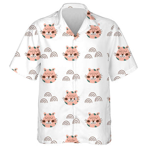 Wild African Pink Leopard Head Safari Animal Hawaiian Shirt, Hawaiian Shirt Gift, Christmas Gift