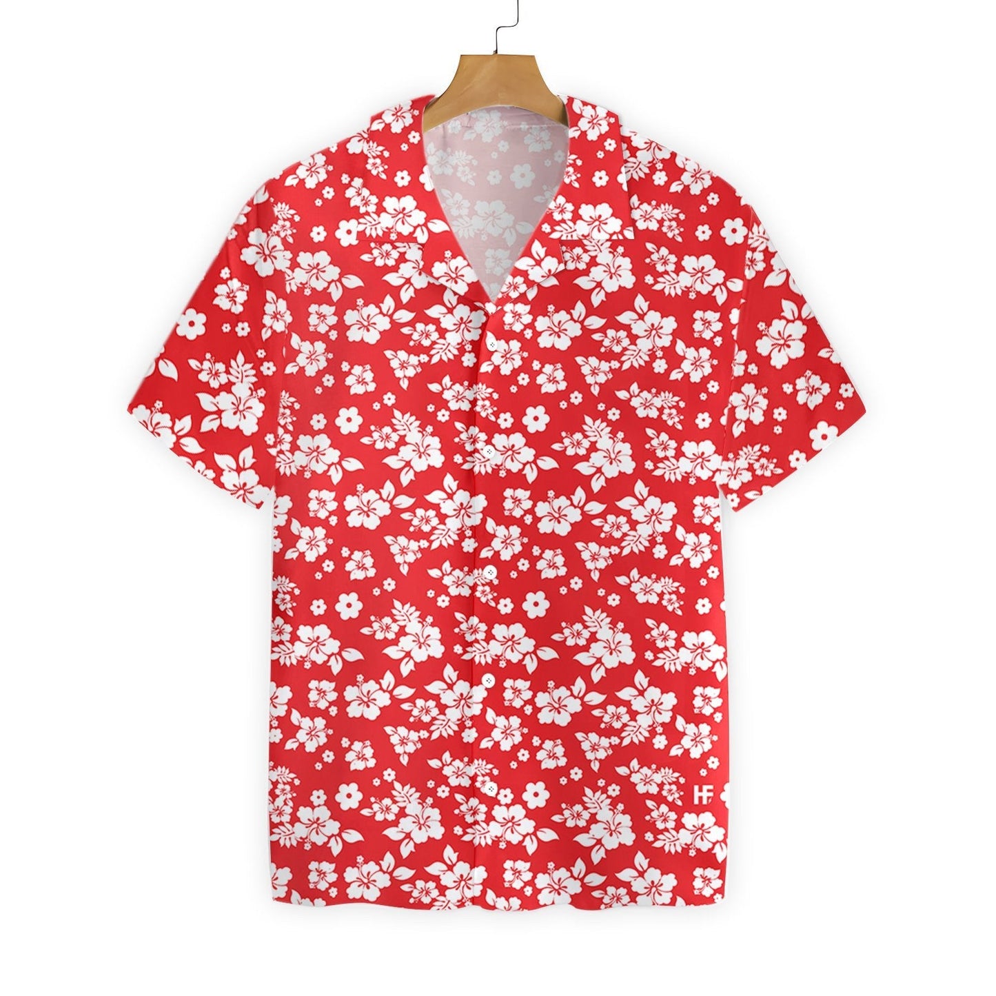 Flower On Red Background Design Hawaiian Shirt,Hawaiian Shirt Gift, Christmas Gift