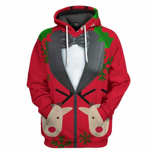 3D Christmas Faux Suit Custom Tshirt Hoodie Apparel