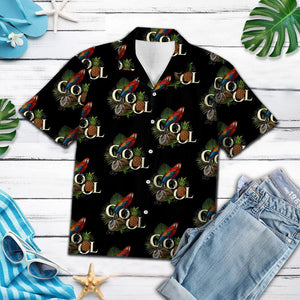 Parrot With Coconut And Palm Tree Hawaiian Shirt,Hawaiian Shirt Gift, Christmas Gift