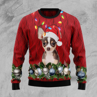 Chihuahua Christmas Beauty Ugly Christmas Sweater, Christmas Ugly Sweater,Christmas Gift,Gift Christmas 2022