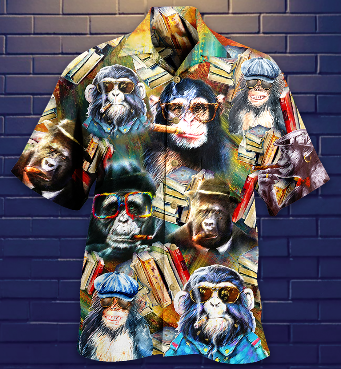 Gorillas Smile Love Animals - Hawaiian Shirt, Hawaiian Shirt Gift, Christmas Gift