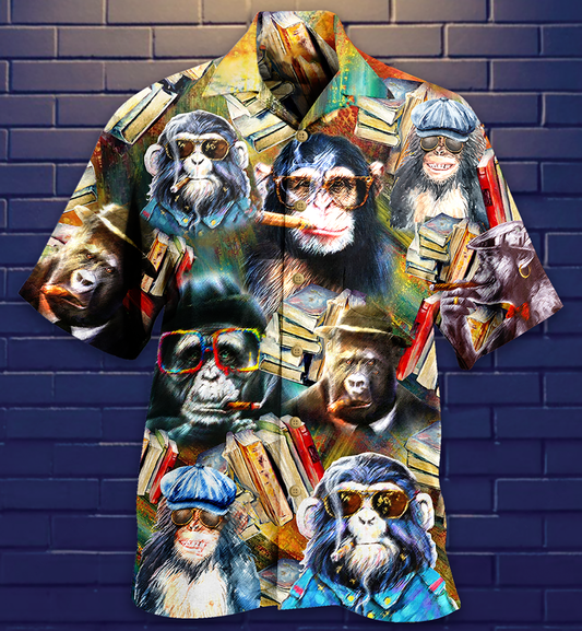Gorillas Smile Love Animals - Hawaiian Shirt, Hawaiian Shirt Gift, Christmas Gift
