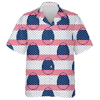 Easter Eggs Decorated With USA Flag Colours And Symbols Hawaiian Shirt, Hawaiian Shirt Gift, Christmas Gift