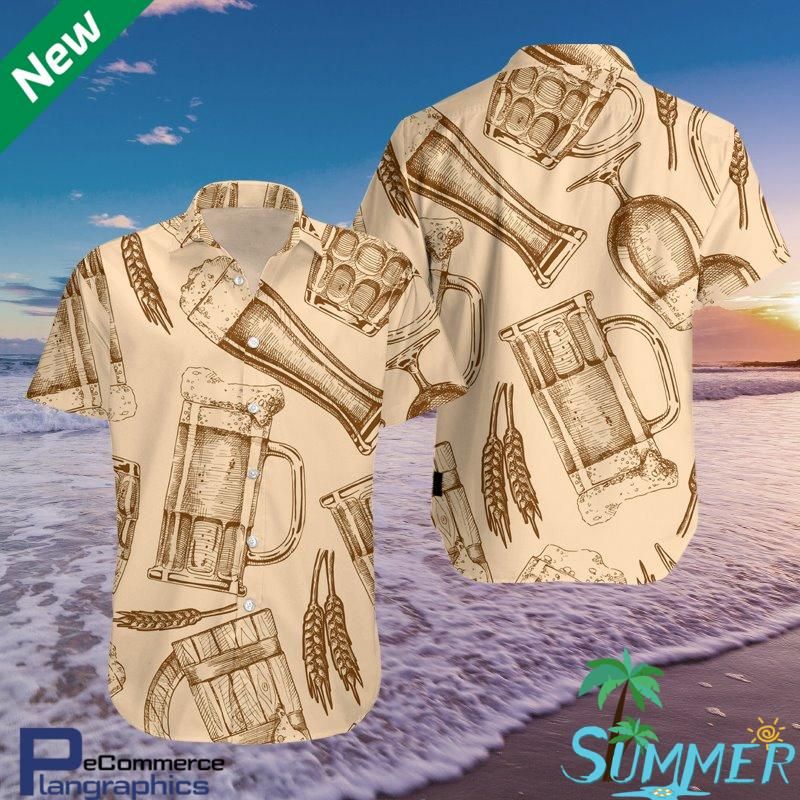 Beer Vintage Aloha Shirt Hawaiian Aloha Shirt Hawaiian Shorts Beach Short Shirt,Hawaiian Shirt Gift, Christmas Gift
