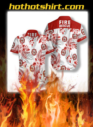 Firefighter Fire Rescue Hawaiian Shirt_ Hawaiian Shirt Gift, Christmas Gift