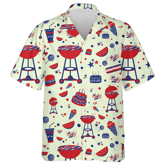 Funny Party In The Open Air For Independence Day Hawaiian Shirt, Hawaiian Shirt Gift, Christmas Gift