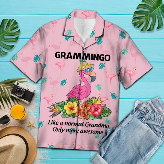 Grammingo Like A Normal Grandma Only More Awesome Hawaiian Shirt, Hawaiian Shirt Gift, Christmas Gift