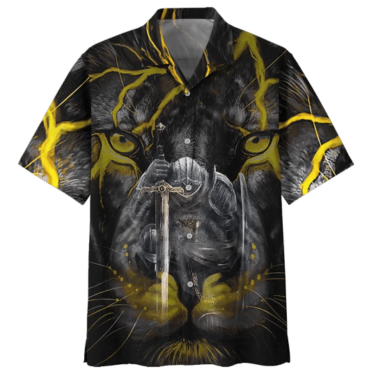 Face Of Lion Background Design Hawaiian Shirt,Hawaiian Shirt Gift, Christmas Gift
