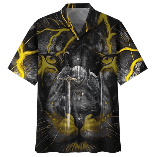 Face Of Lion Background Design Hawaiian Shirt,Hawaiian Shirt Gift, Christmas Gift