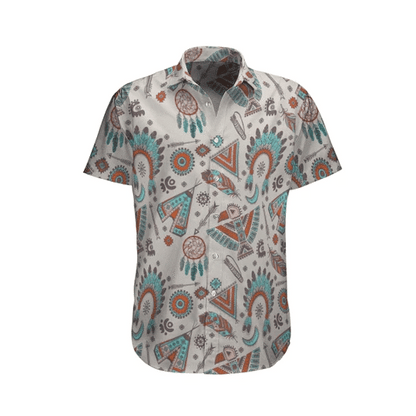 Cartoon Native America Watercolor Design Hawaiian Shirt, Hawaiian For Gift