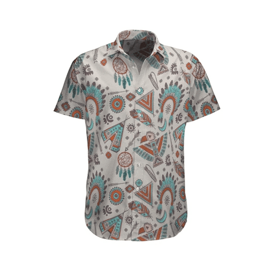 Cartoon Native America Watercolor Design Hawaiian Shirt, Hawaiian For Gift