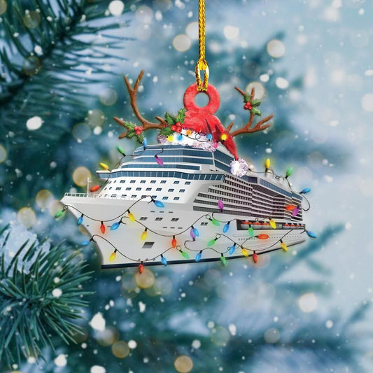 Cruise Christmas Lights Shape Ornament, Christmas Gift, Christmas Decoration
